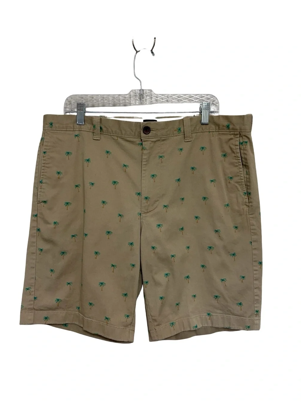 J. Crew Factory Men’s 9” Khaki Chinos with Palm Tree Print - Size 36